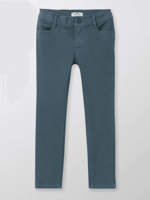 Camiseta Crudo cuello LIBERTY y pantalon Slim Verde Céladon - Cyrillus - Imagen 2