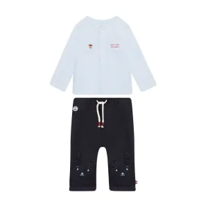 Conjunto "Mon Petit Champion" camisa azul claro y pantalon de tinta - Sergent Major