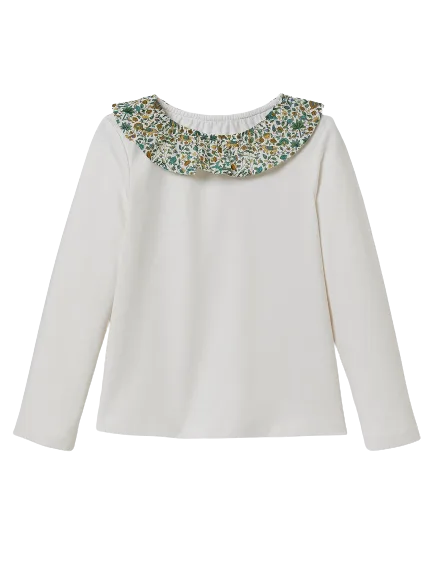 Camisa Crudo Cuello Tela LIBERTY y Pantalon Slim Beige - Cyrillus - Imagen 3