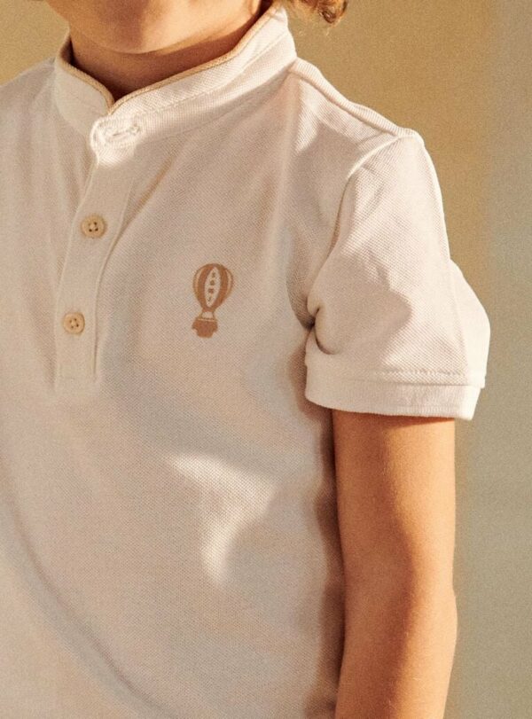 Conjunto Globo aerostático blanco/beige Polo y Short_ Sergent Major - Imagen 3